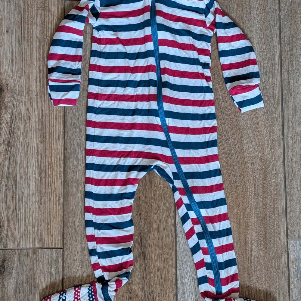 KicKee Pants Boys Coverall with Zipper Playground Stripe 9-12 Months